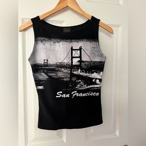 T.I.M.I.N.G USA | San Francisco Golden Gate Bridge| Black Tank Top|
